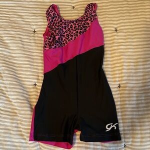 GK Pink and Black Leopard Kids Dance Costume